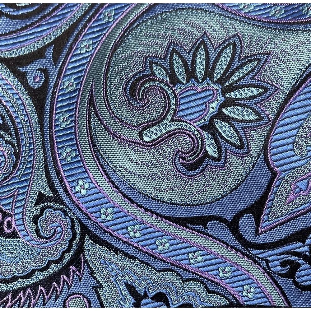 ROBERT TALBOTT Best Of Class NORDSTROM Paisley HIP Blue Purple SILK NECK‎ TIE